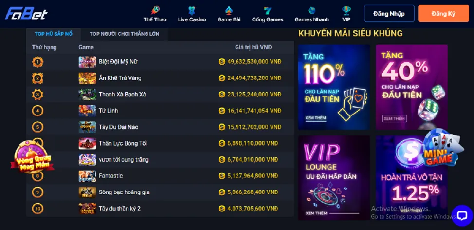 Tổng quan các môn thể thao tại 888top casino